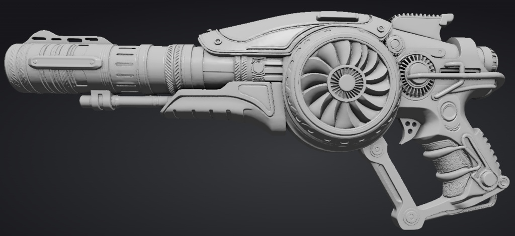 【3Dプリント用STL】橙の火縄銃/Orange matchlock gun
