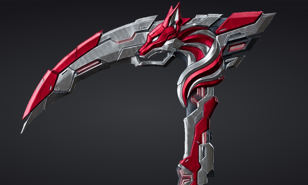 【ハイポリモデル】オリジナル武器・鎌_001/ Hi-poly Original Weapon Scythe 001