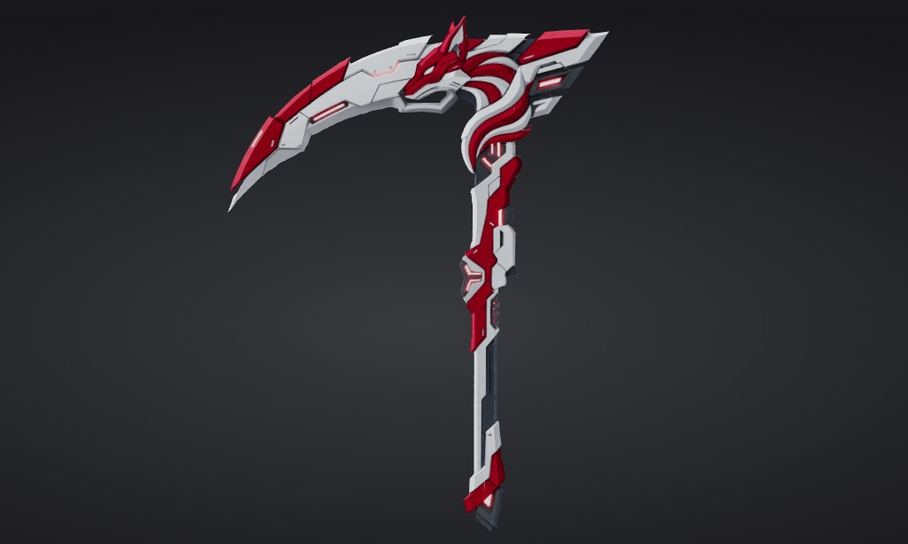 【ハイポリモデル】オリジナル武器・鎌_001/ Hi-poly Original Weapon Scythe 001