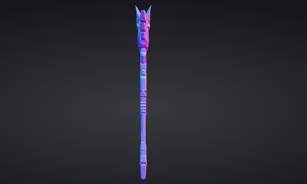 【ハイポリモデル】オリジナル武器・鎌_001/ Hi-poly Original Weapon Scythe 001