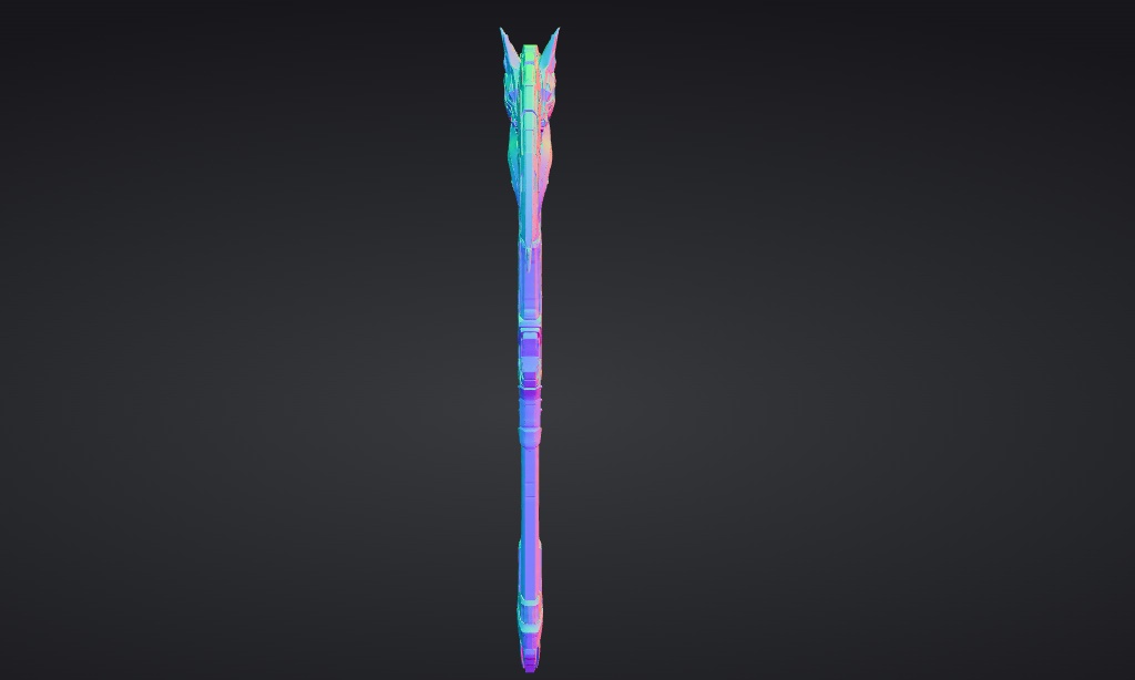 【ハイポリモデル】オリジナル武器・鎌_001/ Hi-poly Original Weapon Scythe 001