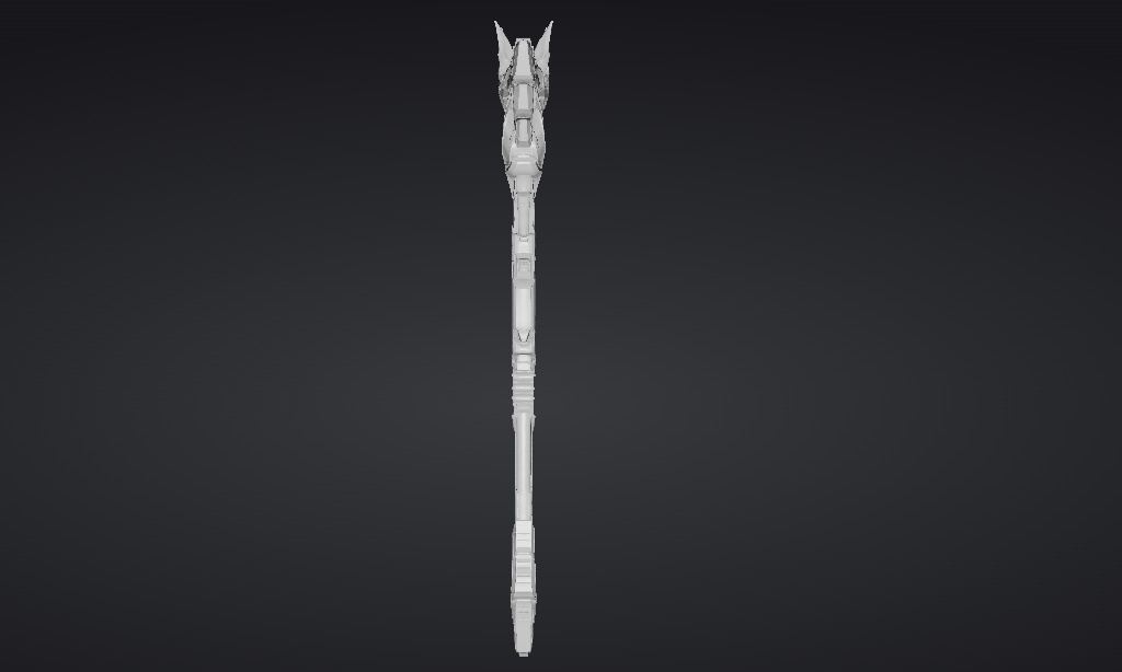 【ハイポリモデル】オリジナル武器・鎌_001/ Hi-poly Original Weapon Scythe 001