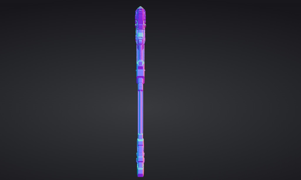 【ハイポリモデル】オリジナル武器・鎌_002/ Hi-poly Original Weapon Scythe 002