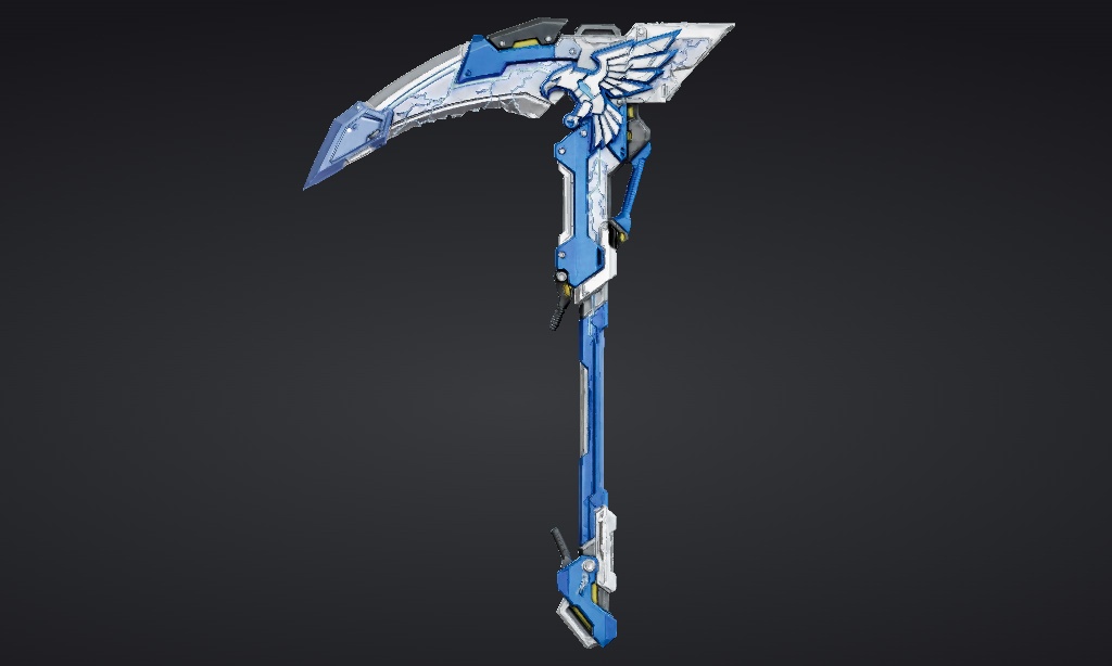 【ハイポリモデル】オリジナル武器・鎌_002/ Hi-poly Original Weapon Scythe 002