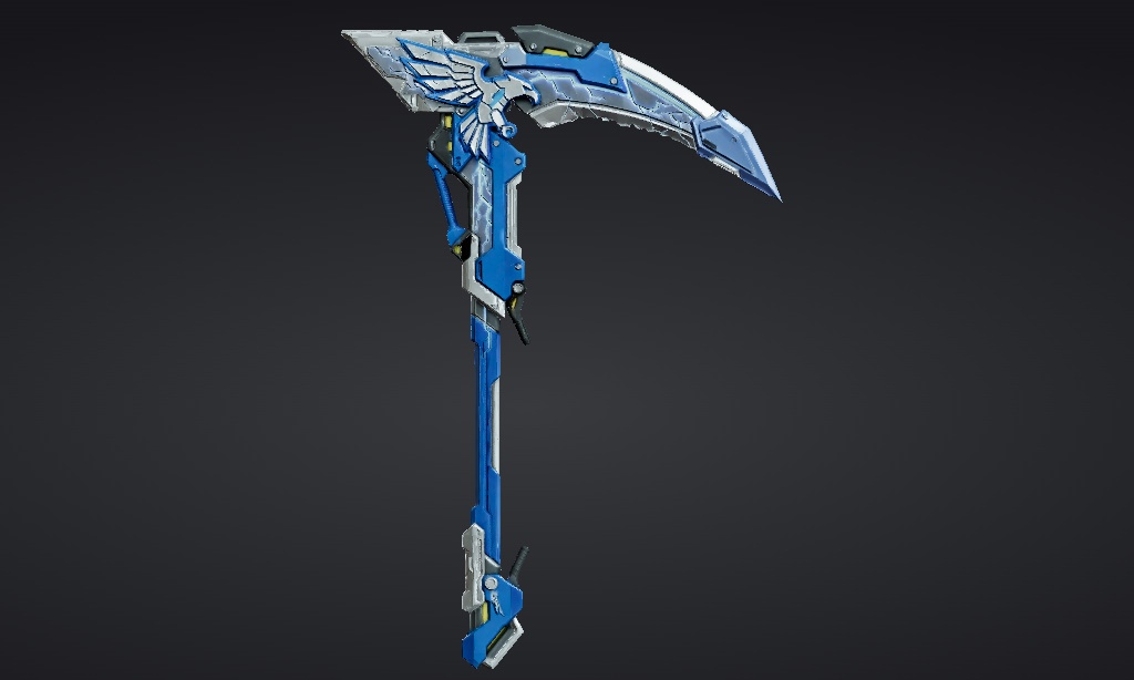【ハイポリモデル】オリジナル武器・鎌_002/ Hi-poly Original Weapon Scythe 002