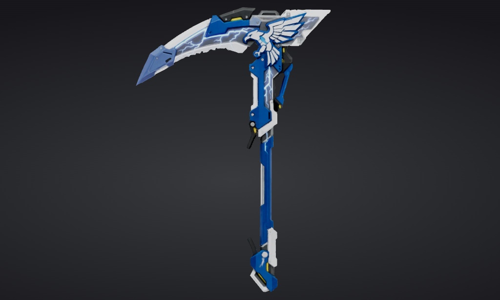 【ハイポリモデル】オリジナル武器・鎌_002/ Hi-poly Original Weapon Scythe 002