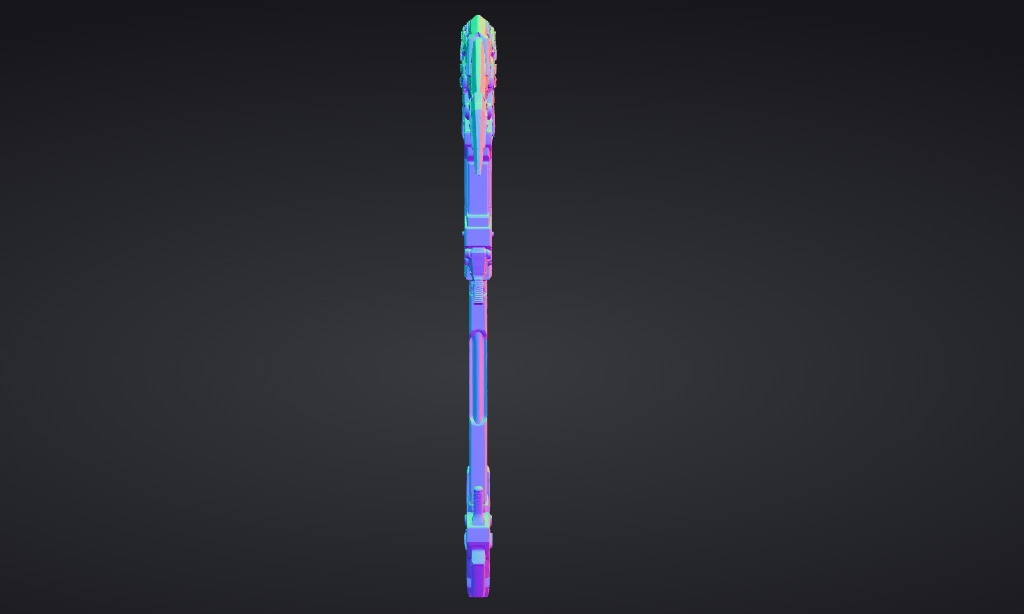 【ハイポリモデル】オリジナル武器・鎌_002/ Hi-poly Original Weapon Scythe 002