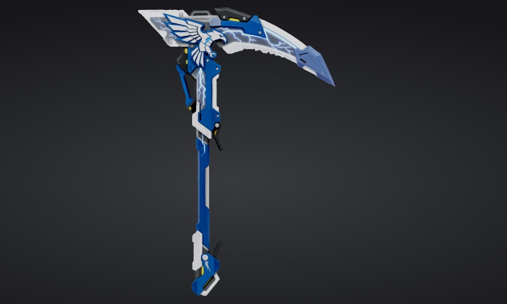 【ハイポリモデル】オリジナル武器・鎌_002/ Hi-poly Original Weapon Scythe 002