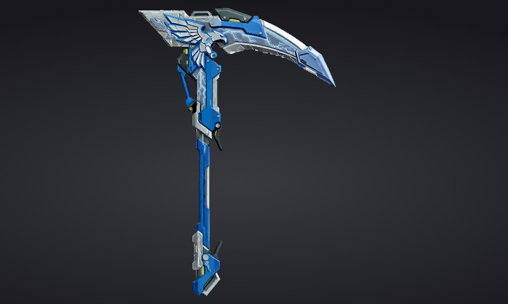 【ハイポリモデル】オリジナル武器・鎌_002/ Hi-poly Original Weapon Scythe 002