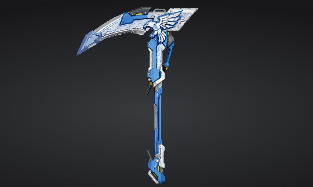 【ハイポリモデル】オリジナル武器・鎌_002/ Hi-poly Original Weapon Scythe 002