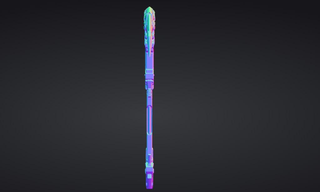 【ハイポリモデル】オリジナル武器・鎌_002/ Hi-poly Original Weapon Scythe 002