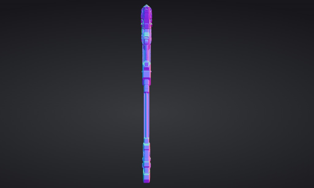 【ハイポリモデル】オリジナル武器・鎌_002/ Hi-poly Original Weapon Scythe 002