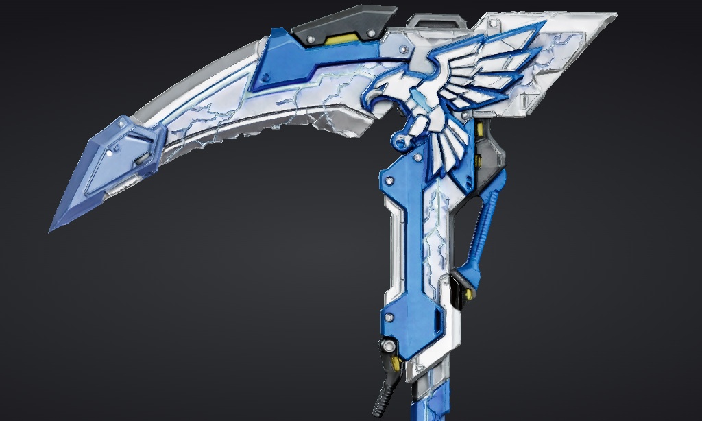 【ハイポリモデル】オリジナル武器・鎌_002/ Hi-poly Original Weapon Scythe 002
