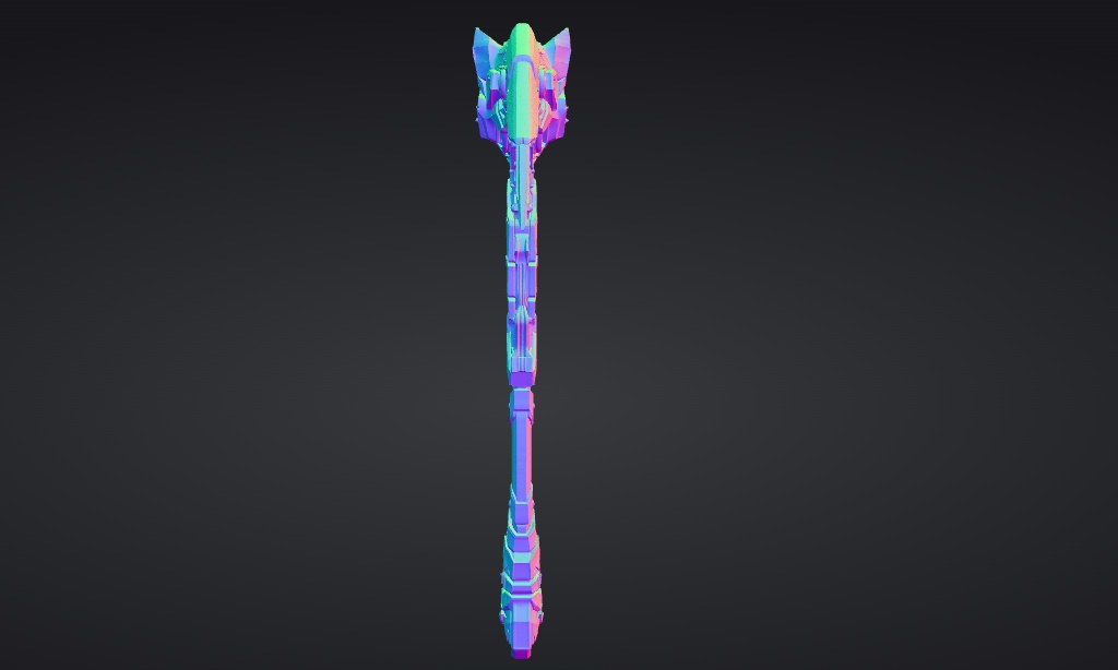 【ハイポリモデル】オリジナル武器・鎌_003/ Hi-poly Original Weapon Scythe 003