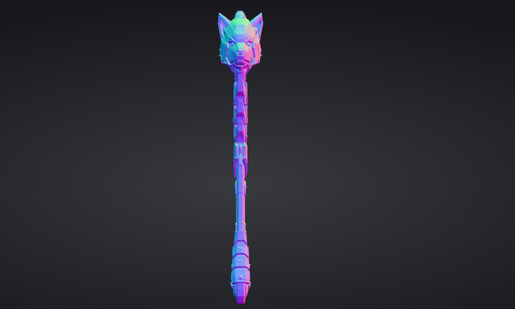 【ハイポリモデル】オリジナル武器・鎌_003/ Hi-poly Original Weapon Scythe 003
