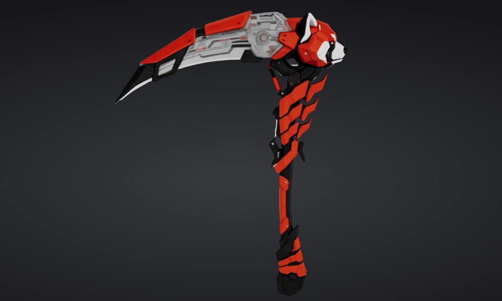 【ハイポリモデル】オリジナル武器・鎌_003/ Hi-poly Original Weapon Scythe 003