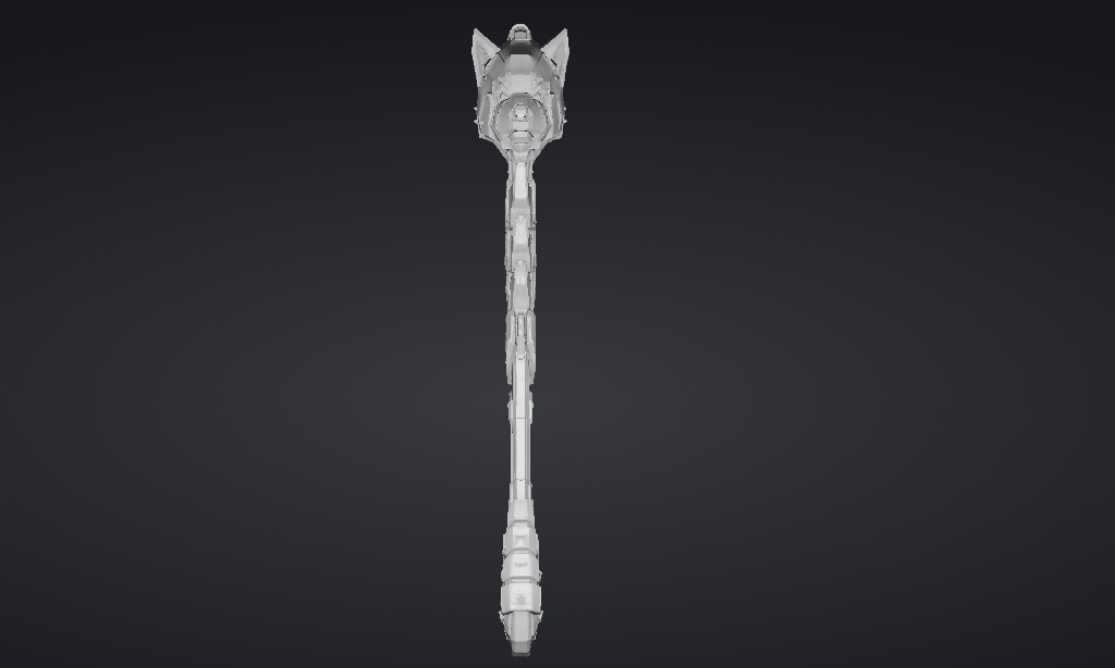 【ハイポリモデル】オリジナル武器・鎌_003/ Hi-poly Original Weapon Scythe 003