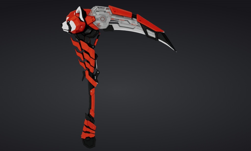 【ハイポリモデル】オリジナル武器・鎌_003/ Hi-poly Original Weapon Scythe 003