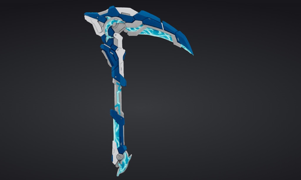 【ハイポリモデル】オリジナル武器・鎌_004/ Hi-poly Original Weapon Scythe 004