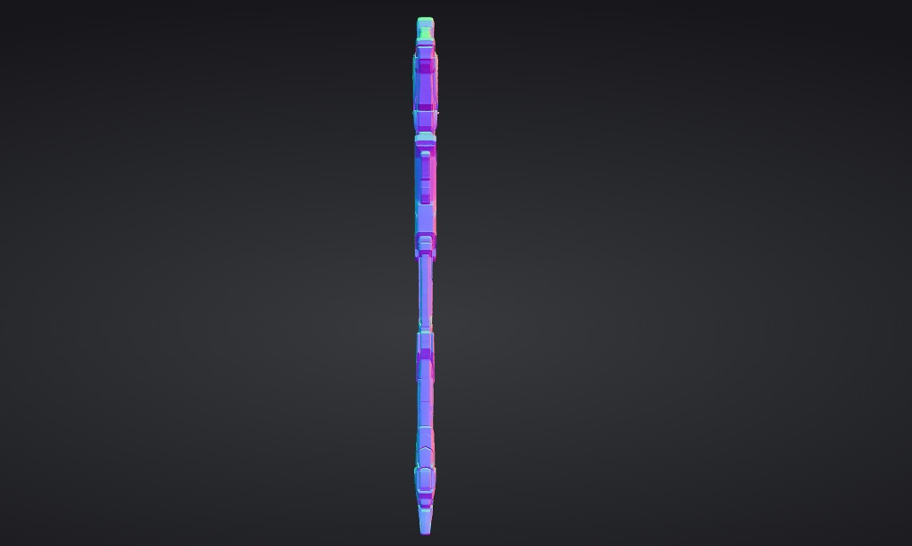【ハイポリモデル】オリジナル武器・鎌_004/ Hi-poly Original Weapon Scythe 004