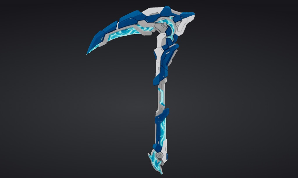 【ハイポリモデル】オリジナル武器・鎌_004/ Hi-poly Original Weapon Scythe 004