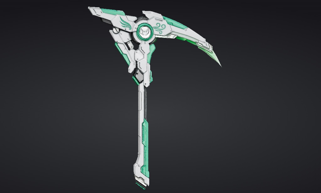 【ハイポリモデル】オリジナル武器・鎌_005/ Hi-poly Original Weapon Scythe 005