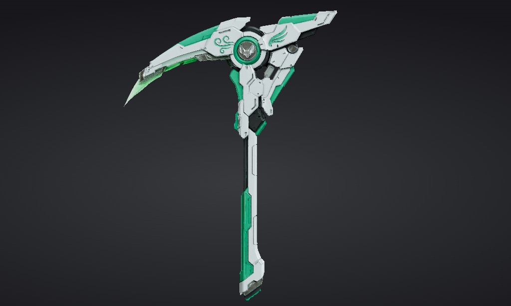 【ハイポリモデル】オリジナル武器・鎌_005/ Hi-poly Original Weapon Scythe 005