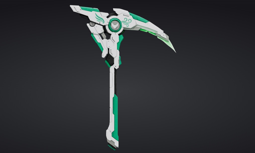 【ハイポリモデル】オリジナル武器・鎌_005/ Hi-poly Original Weapon Scythe 005