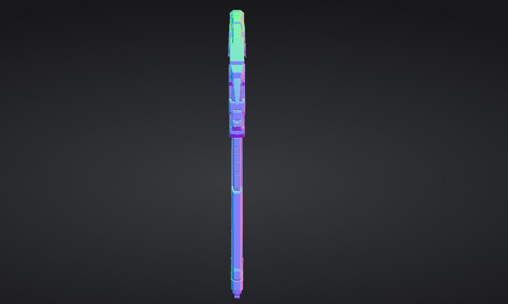 【ハイポリモデル】オリジナル武器・鎌_005/ Hi-poly Original Weapon Scythe 005