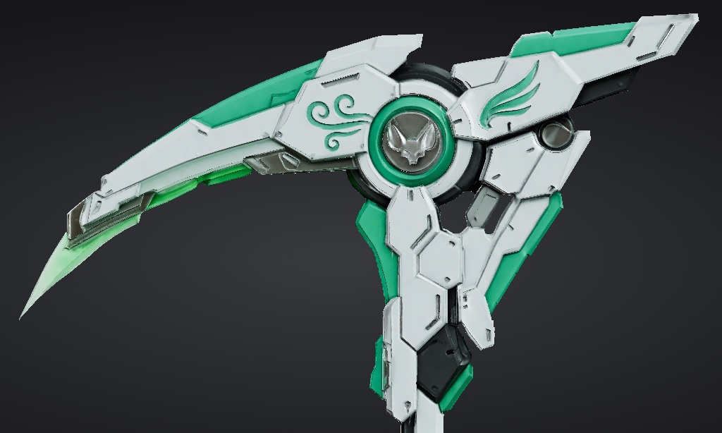 【ハイポリモデル】オリジナル武器・鎌_005/ Hi-poly Original Weapon Scythe 005