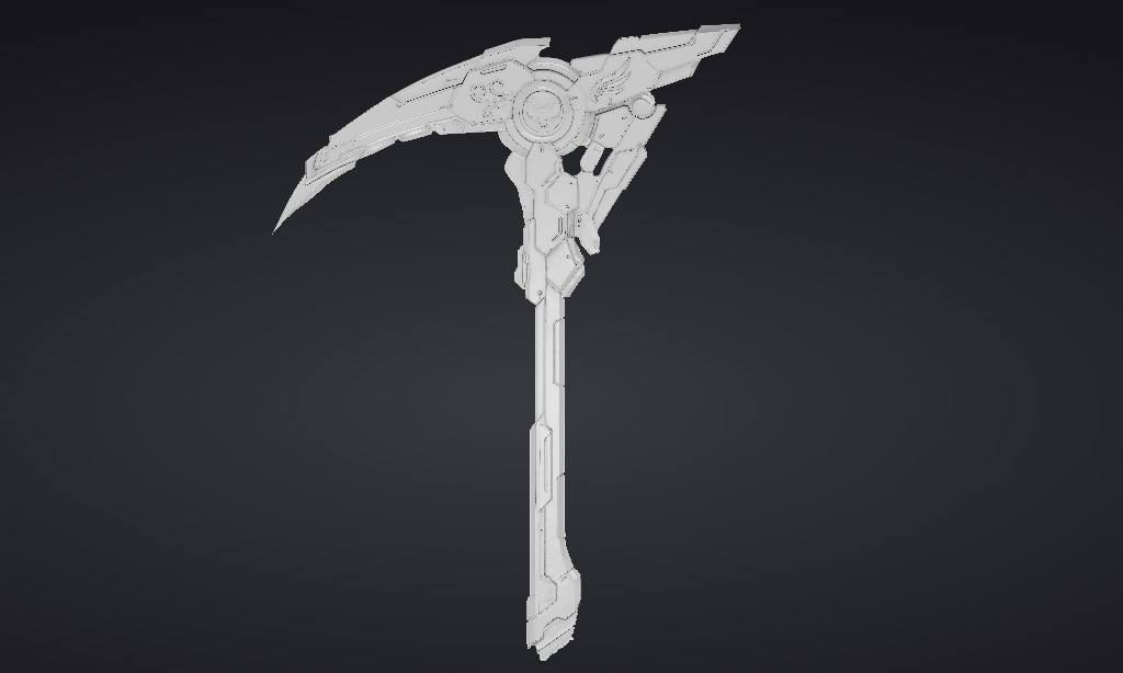 【ハイポリモデル】オリジナル武器・鎌_005/ Hi-poly Original Weapon Scythe 005