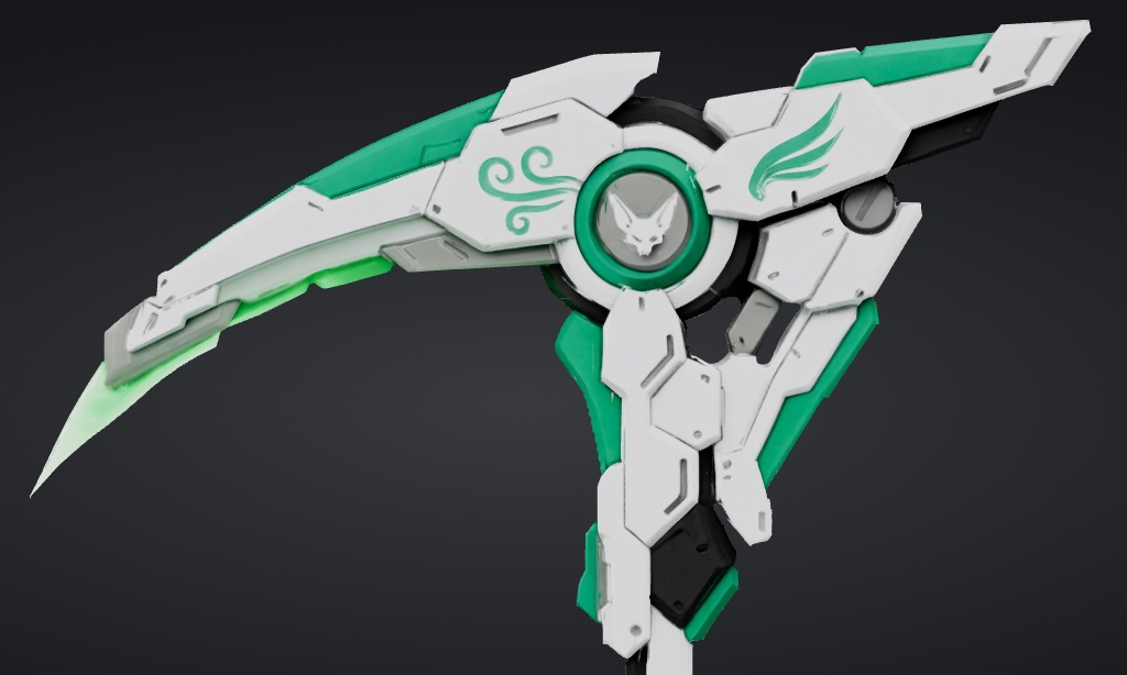 【ハイポリモデル】オリジナル武器・鎌_005/ Hi-poly Original Weapon Scythe 005