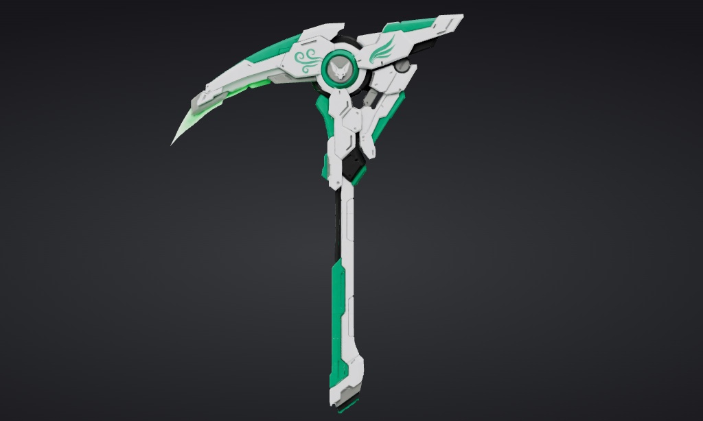 【ハイポリモデル】オリジナル武器・鎌_005/ Hi-poly Original Weapon Scythe 005