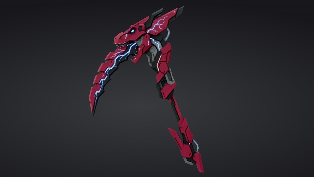 【ハイポリモデル】オリジナル武器・鎌_006/ Hi-poly Original Weapon Scythe 006