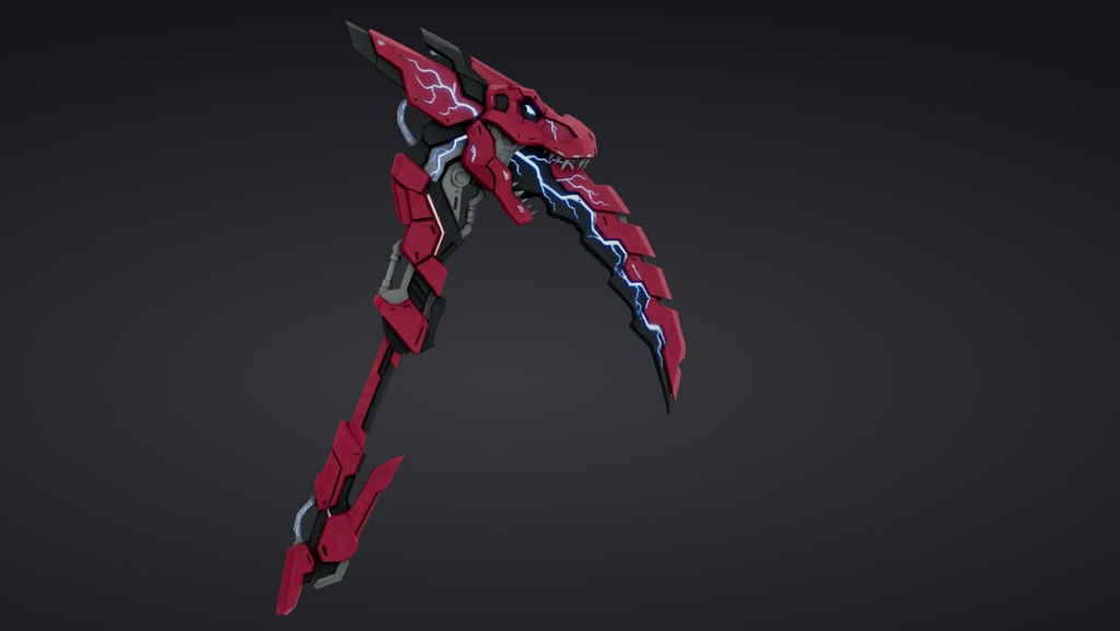 【ハイポリモデル】オリジナル武器・鎌_006/ Hi-poly Original Weapon Scythe 006
