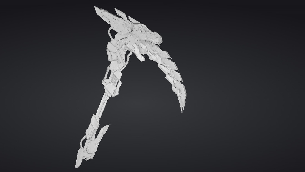 【ハイポリモデル】オリジナル武器・鎌_006/ Hi-poly Original Weapon Scythe 006