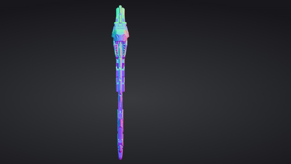 【ハイポリモデル】オリジナル武器・鎌_006/ Hi-poly Original Weapon Scythe 006