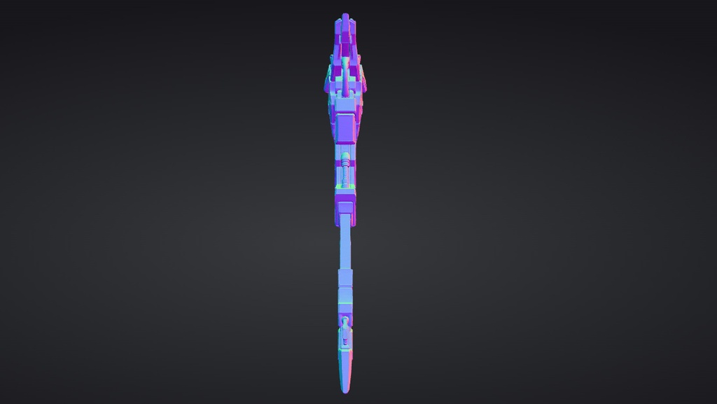 【ハイポリモデル】オリジナル武器・鎌_006/ Hi-poly Original Weapon Scythe 006