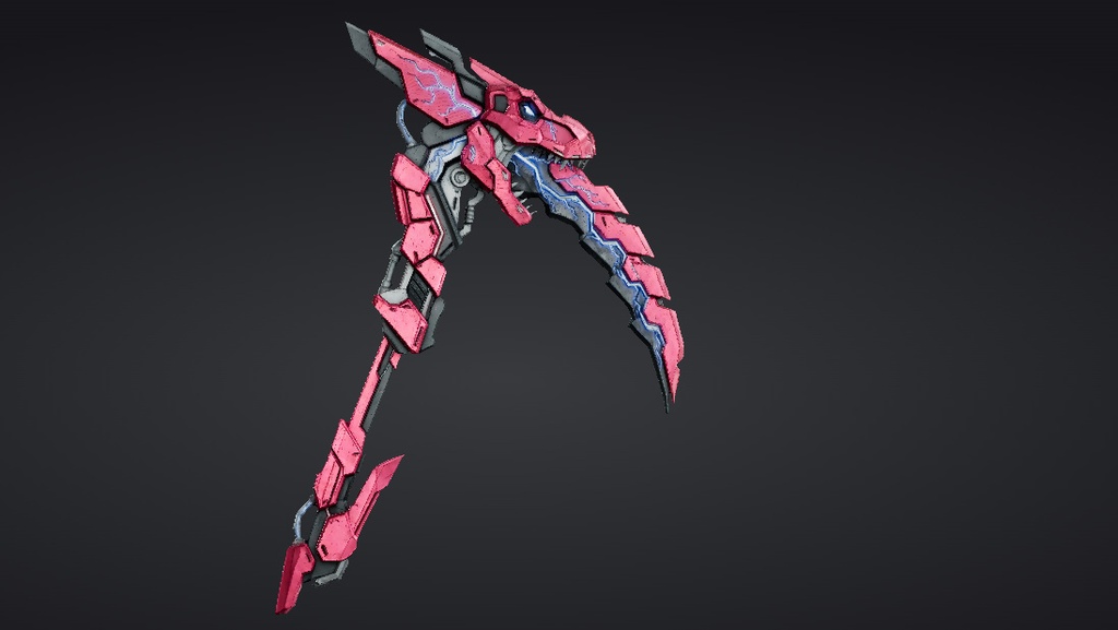 【ハイポリモデル】オリジナル武器・鎌_006/ Hi-poly Original Weapon Scythe 006