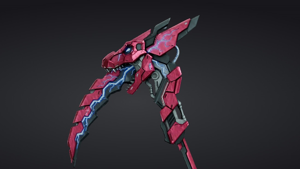 【ハイポリモデル】オリジナル武器・鎌_006/ Hi-poly Original Weapon Scythe 006