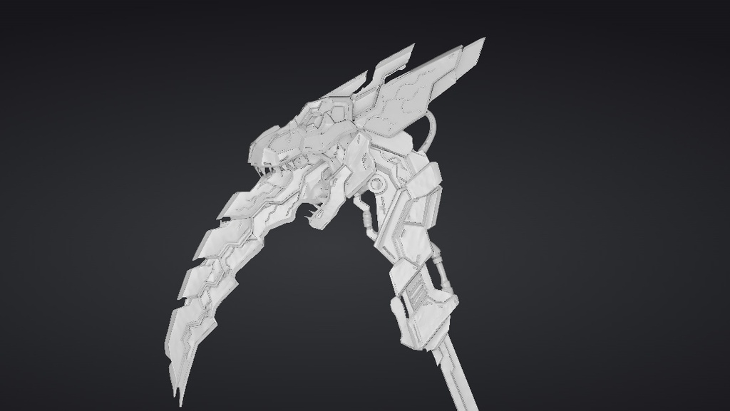 【ハイポリモデル】オリジナル武器・鎌_006/ Hi-poly Original Weapon Scythe 006