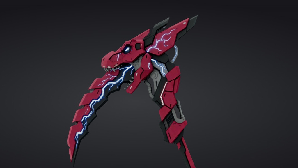 【ハイポリモデル】オリジナル武器・鎌_006/ Hi-poly Original Weapon Scythe 006