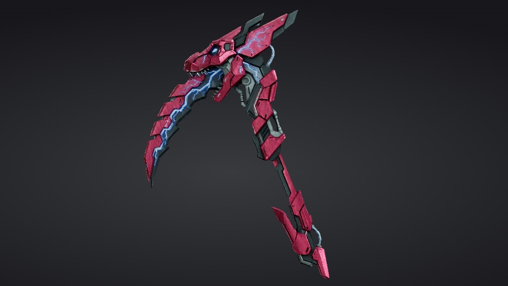 【ハイポリモデル】オリジナル武器・鎌_006/ Hi-poly Original Weapon Scythe 006