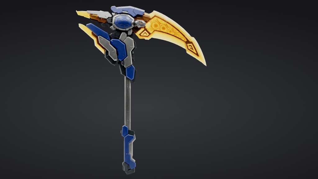 【ハイポリモデル】オリジナル武器・鎌_007/ Hi-poly Original Weapon Scythe 007