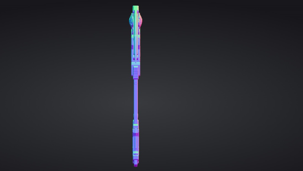 【ハイポリモデル】オリジナル武器・鎌_007/ Hi-poly Original Weapon Scythe 007