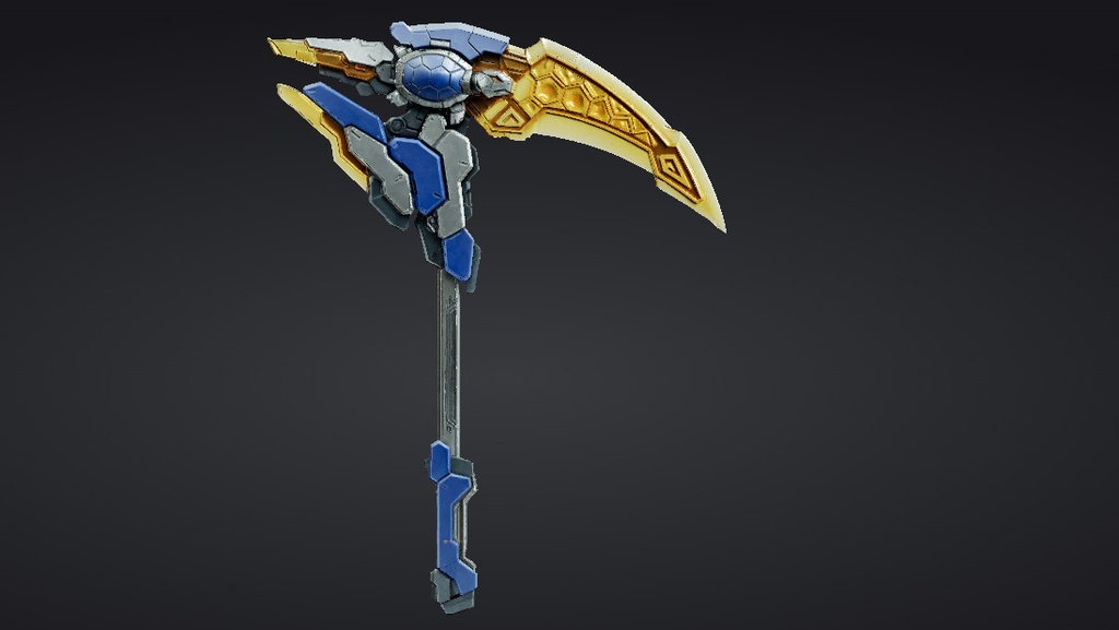 【ハイポリモデル】オリジナル武器・鎌_007/ Hi-poly Original Weapon Scythe 007