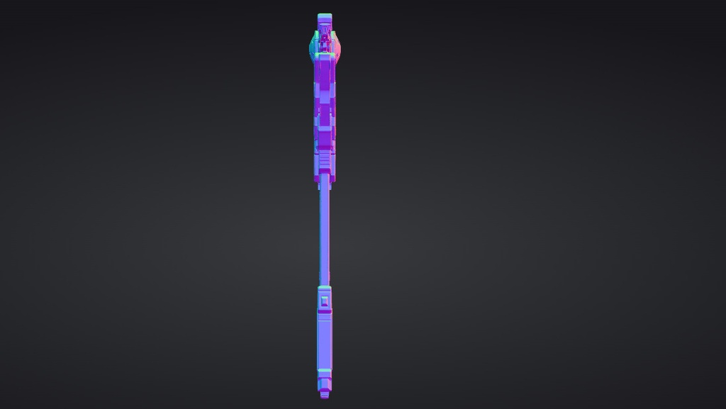 【ハイポリモデル】オリジナル武器・鎌_007/ Hi-poly Original Weapon Scythe 007