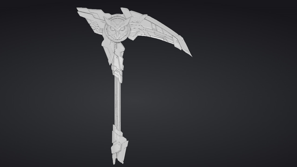 【ハイポリモデル】オリジナル武器・鎌_008/ Hi-poly Original Weapon Scythe 008