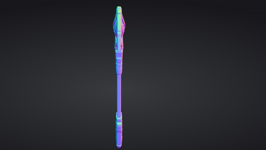 【ハイポリモデル】オリジナル武器・鎌_008/ Hi-poly Original Weapon Scythe 008