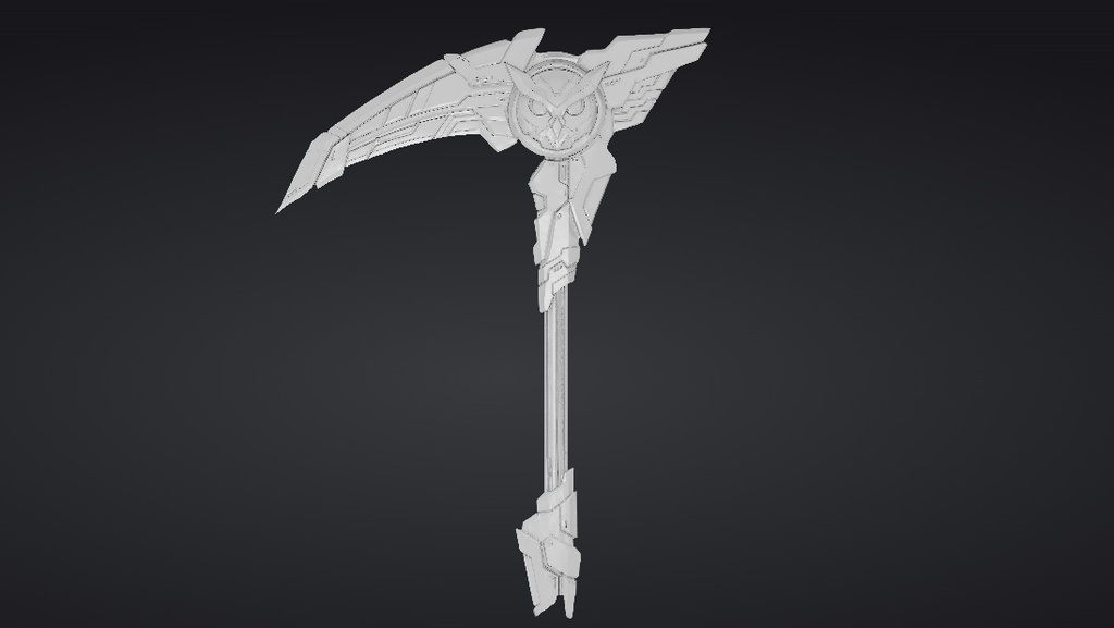 【ハイポリモデル】オリジナル武器・鎌_008/ Hi-poly Original Weapon Scythe 008